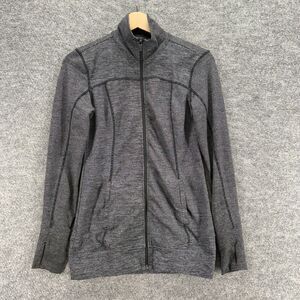 Old Navy Activewear Track Jacket Women XS Gray Striped Full Zip Long Sleeve